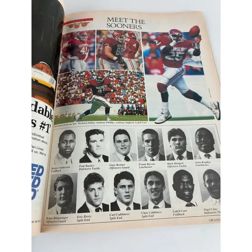 Orange Bowl Program 54th Annual National Championship 1988 Oklahoma vs Miami